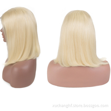 Pink Purple 613 Blue Green Yellow Bob Lace Front Wigs 13x4 Pre Plucked Straight Virgin Brazilian Blonde Colored Wigs Human Hair